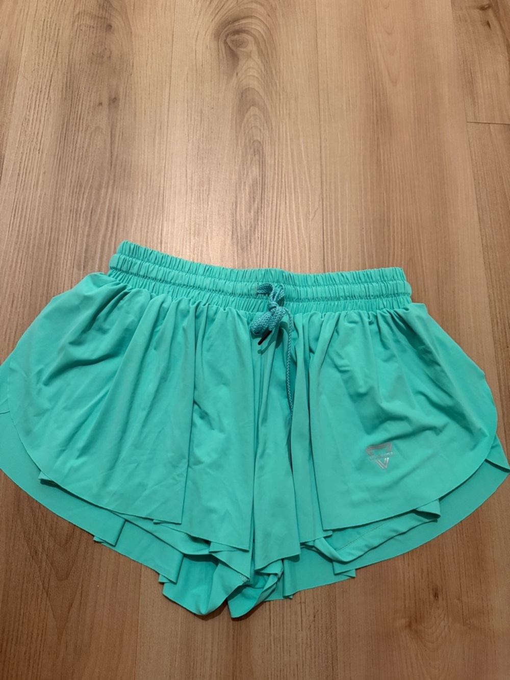 Women’s Teal Athletic Shorts with Drawstring Waist